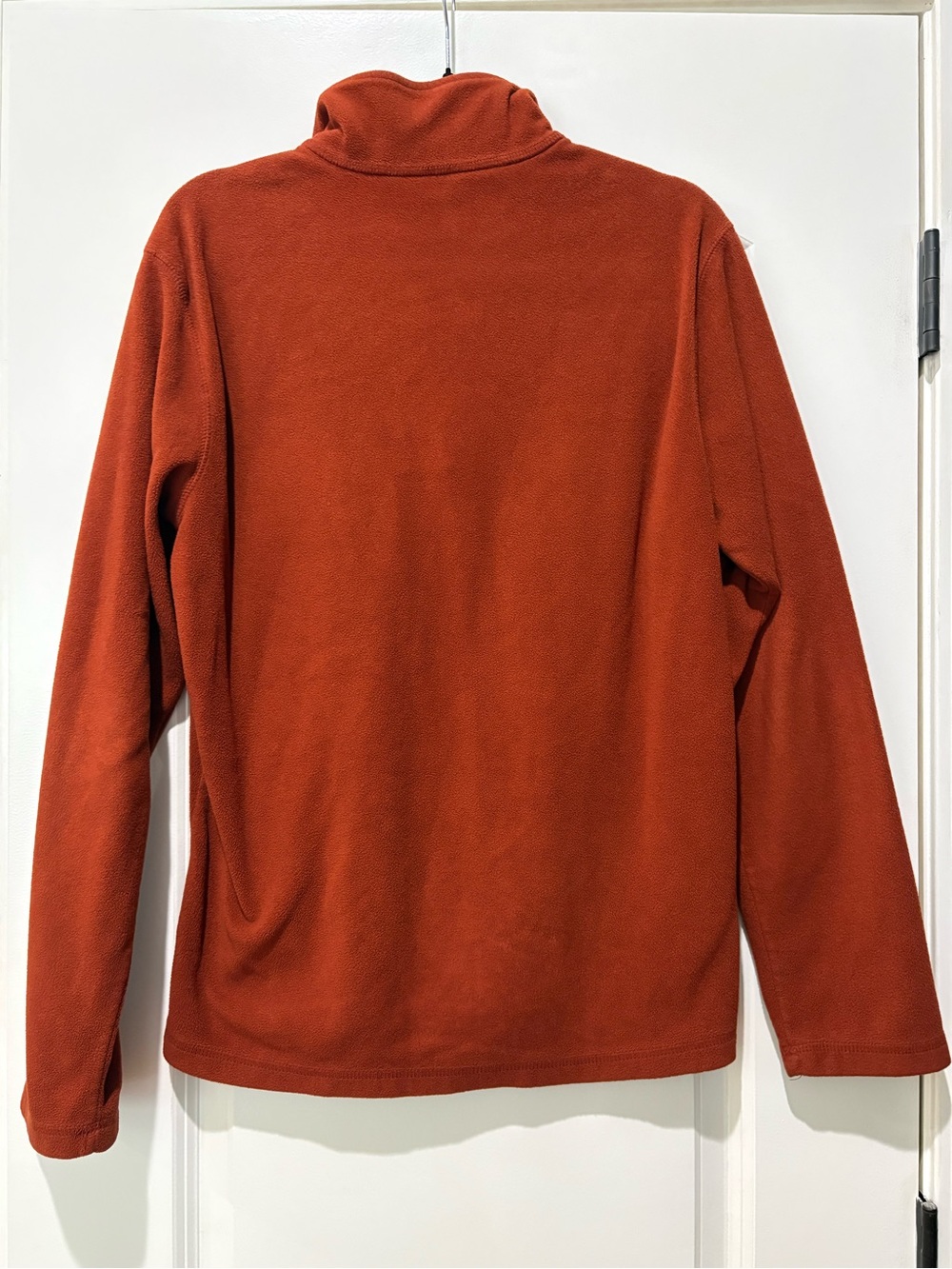 Eddie Bauer Quarter Zip Microfleece Pullover Men’s Medium Rust Orange - Picture 4 of 6